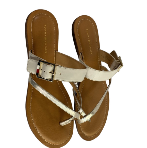 Tommy Hilfiger Twlahyla Off White and Silver Slide Sandal Size 10M NWOT SKU0780 - Picture 3 of 13